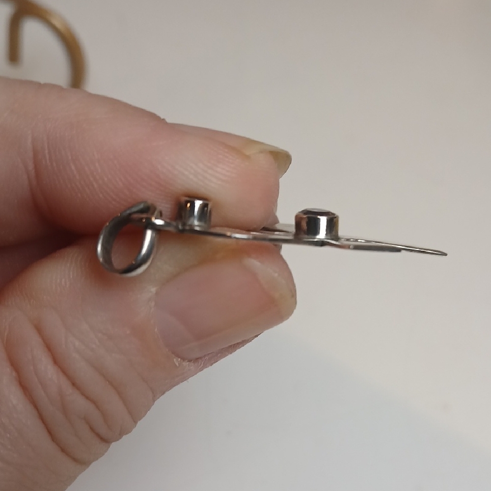 🔮✨ Sterling Silver Ankh Pendant Garnet Amethyst Sacred Egyptian Whimsigoth - Picture 4 of 6